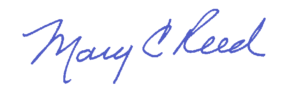Mary C. Reed signature